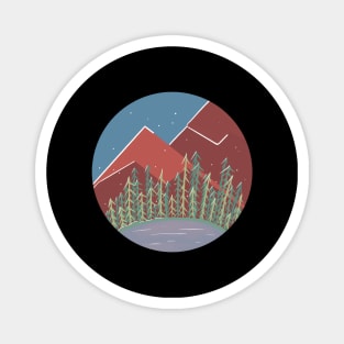 Snowy Mountains / Nature Camping Trip Magnet